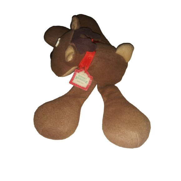 VTG Rodney Reindeer Sewn Stuffed Animal Reindeer Plush Hallmark #64141 10 Inch - Picture 3 of 12